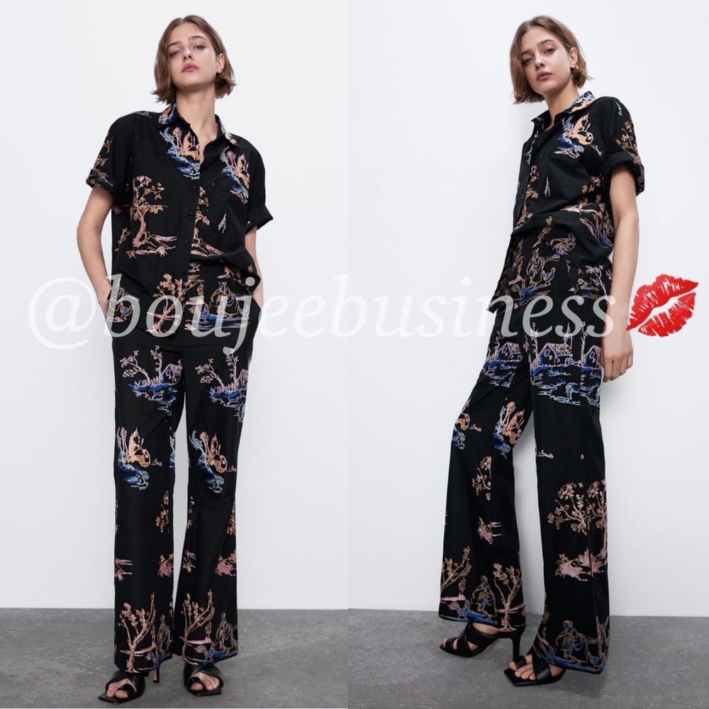 ZARA BNWT Embroidered Shirt Top - Picture 3 of 6